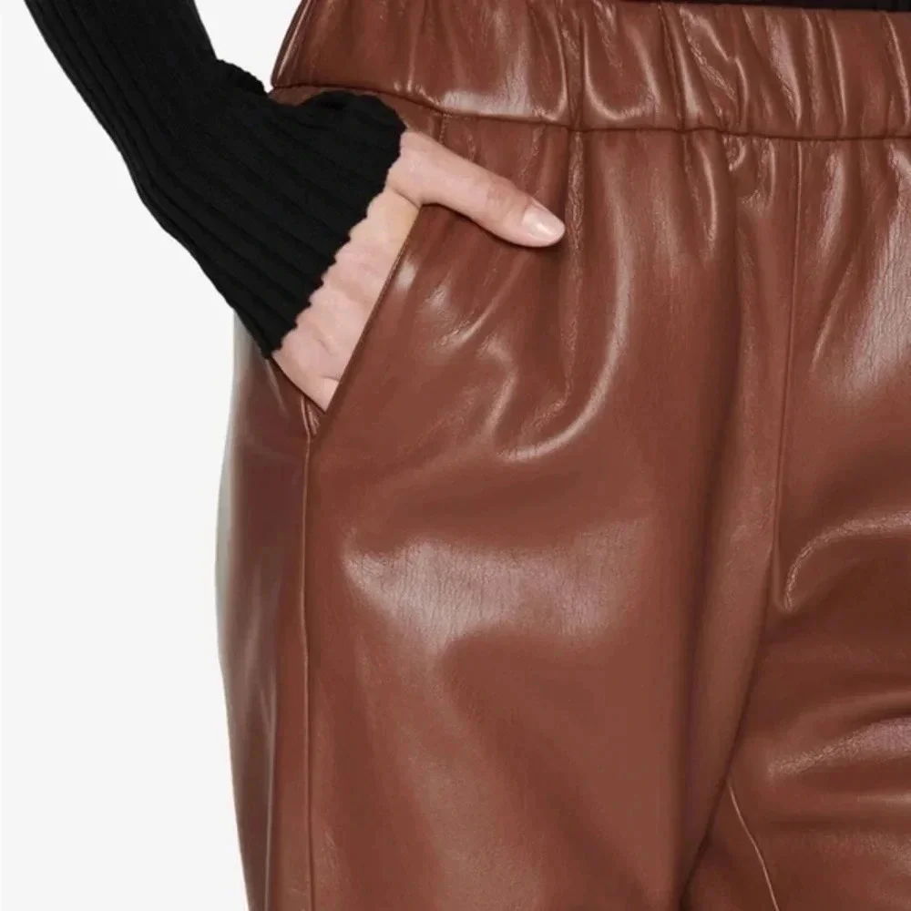 Anine Bing Colton Track Pant in Brown Small B1024
